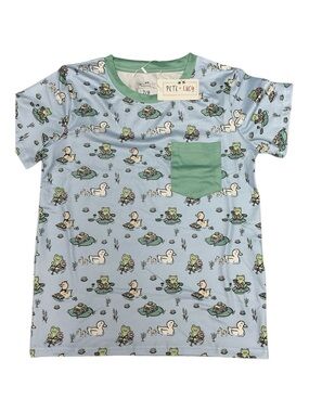 Pete +  Lucy - NWT - Light Blue Pond Pals Pocket Tee